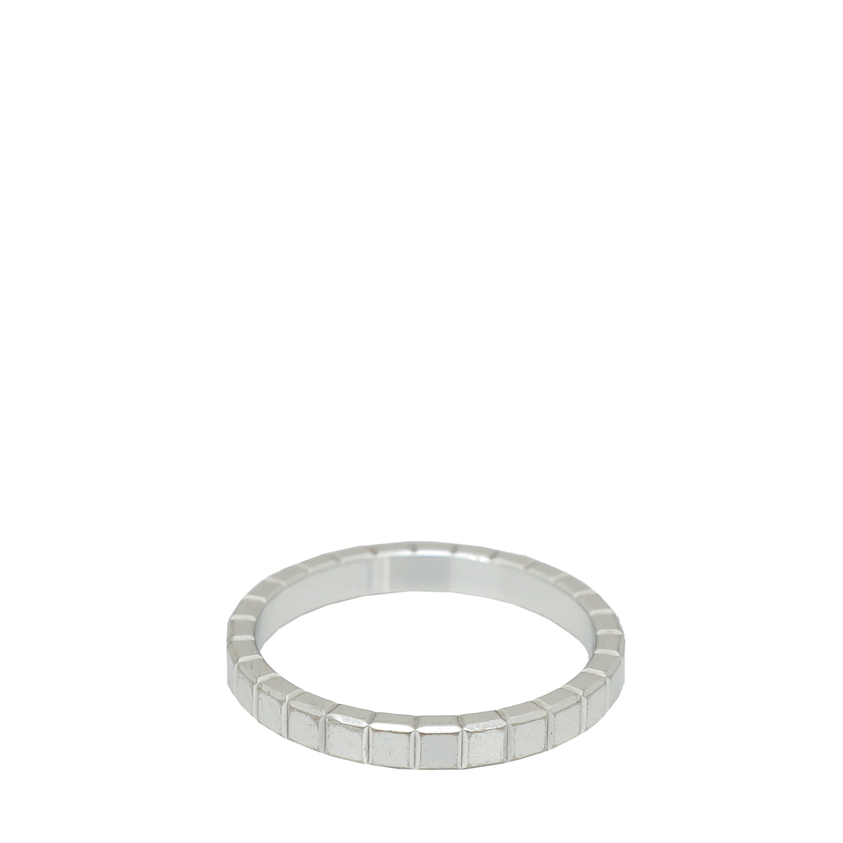Chopard 18K White Gold 1 Diamond Ice Cube Ring 52