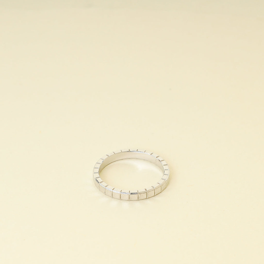 Chopard 18K White Gold Ice Cube 1 Diamond Ring 52