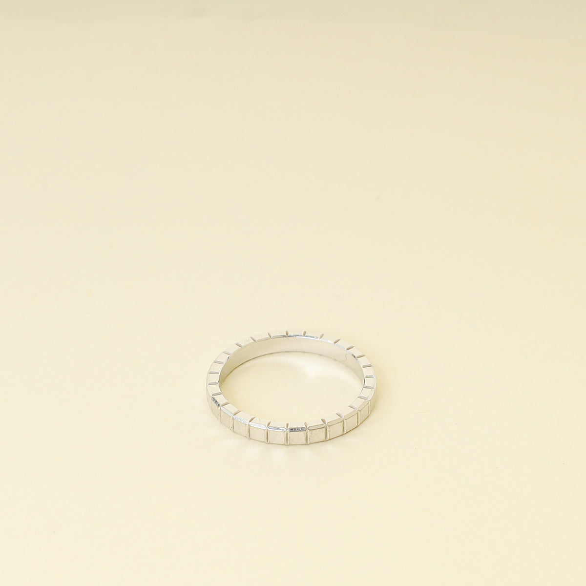 Chopard 18K White Gold Ice Cube 1 Diamond Ring 52