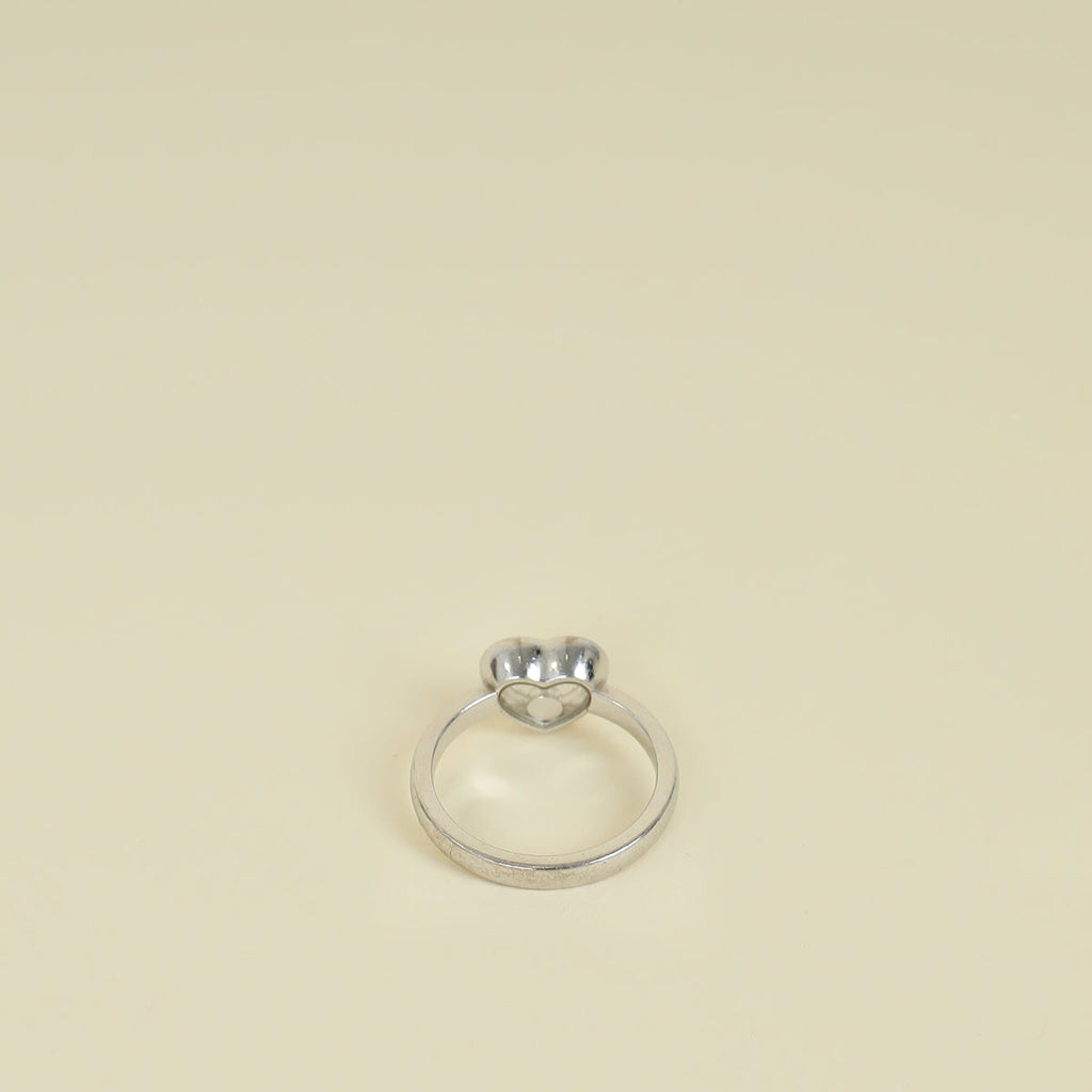 Chopard 18K White Gold Happy Diamond Heart Ring 52