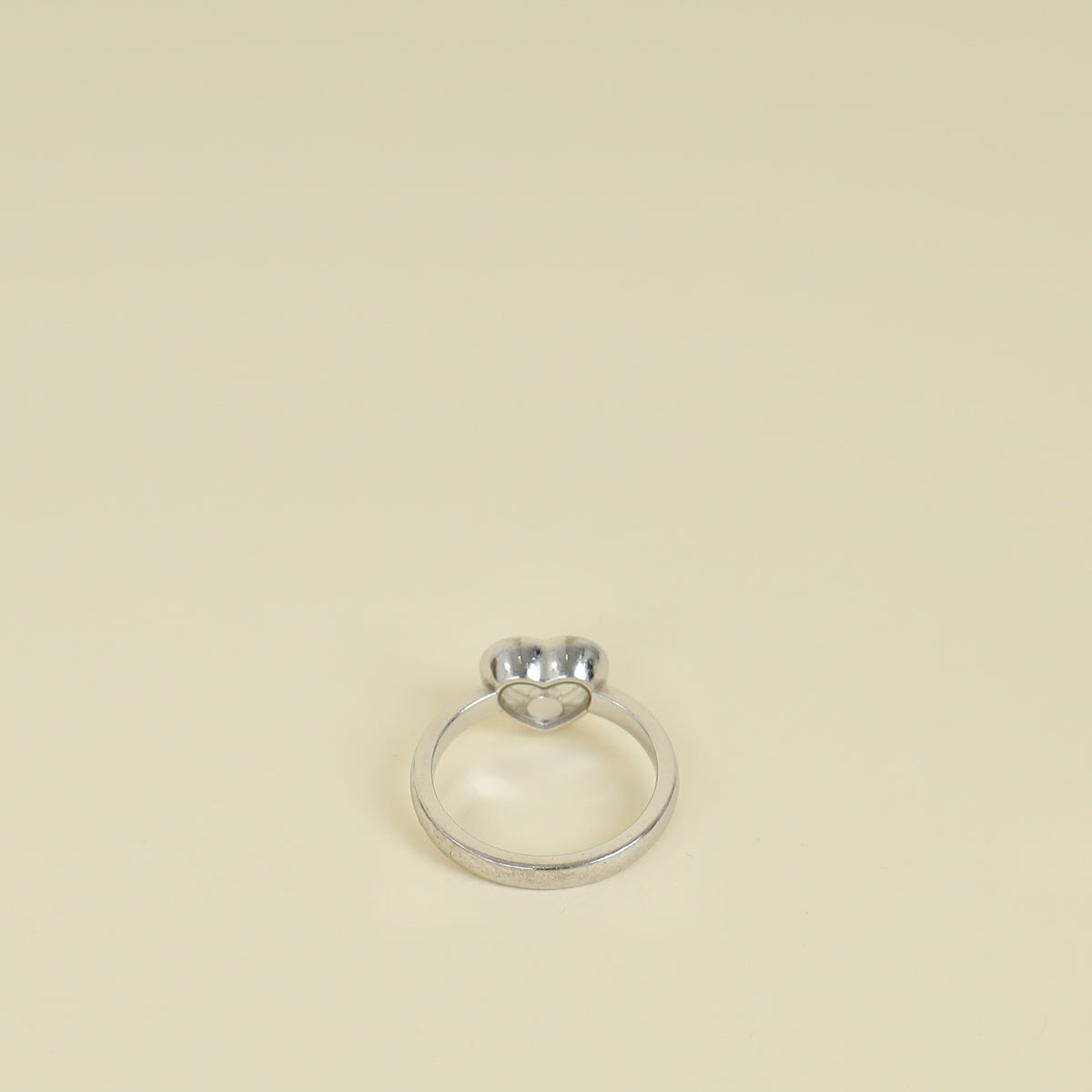 Chopard 18K White Gold Happy Diamond Heart Ring 52