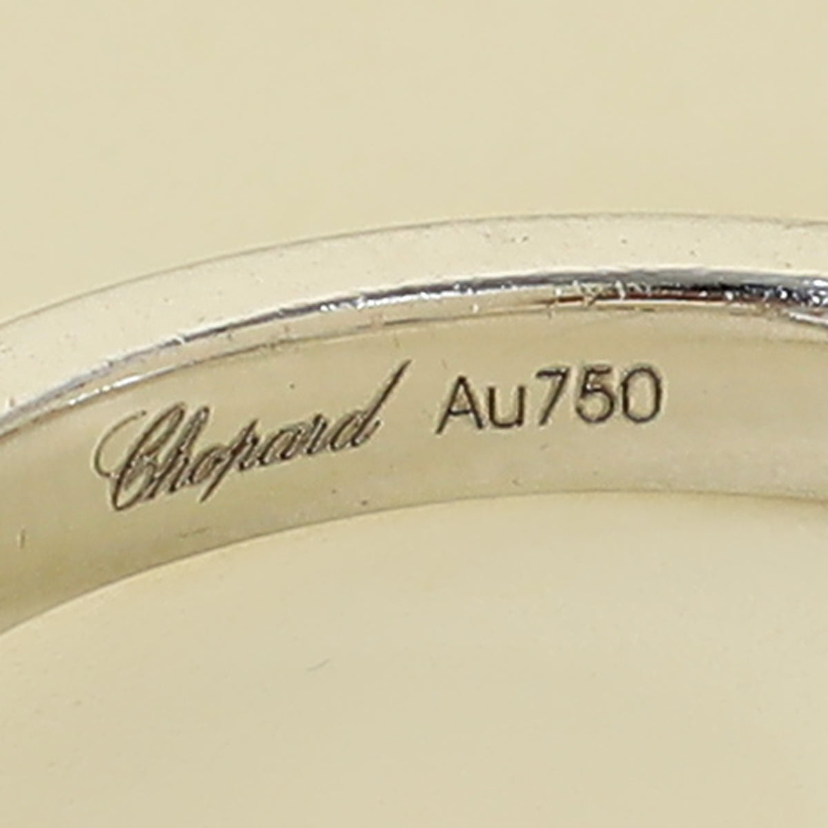 Chopard 18K White Gold Happy Diamond Heart Ring 52