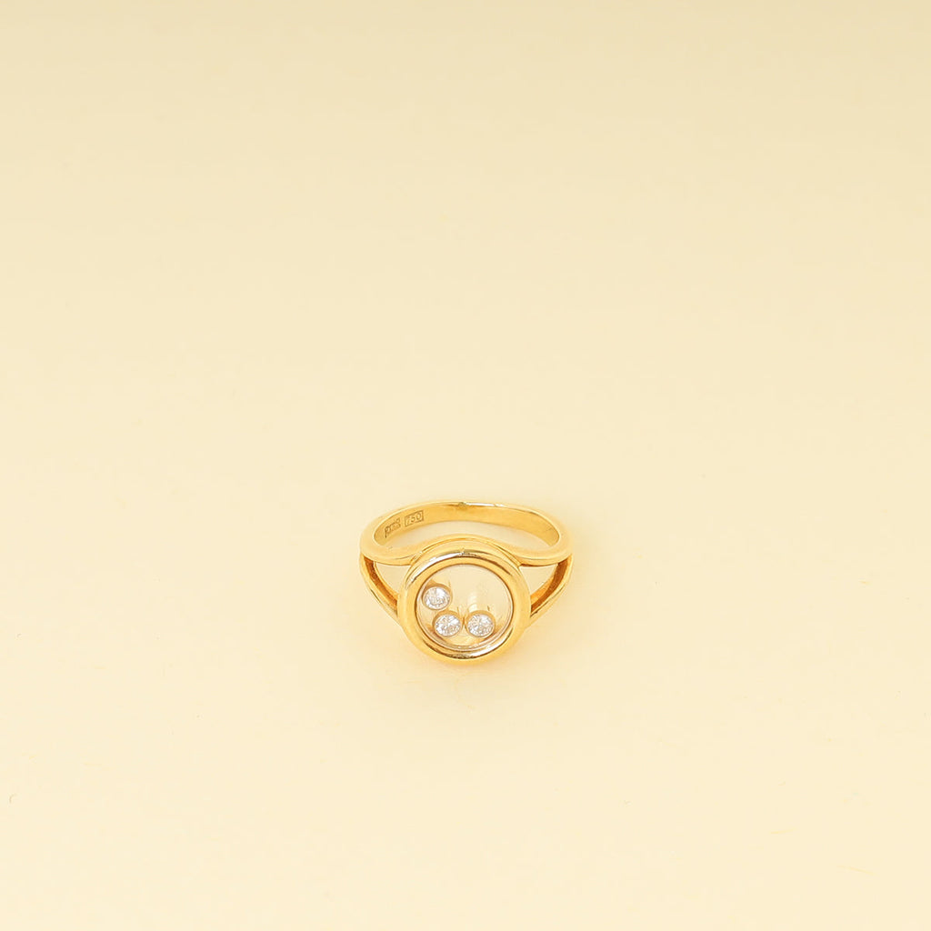 Chopard 18K Yellow Gold Happy Diamonds Icons Ring 47