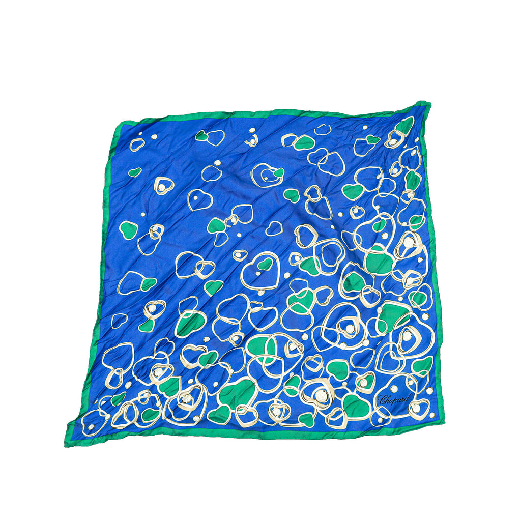 Chopard Multicolor Happy Hearts Silk Scarf