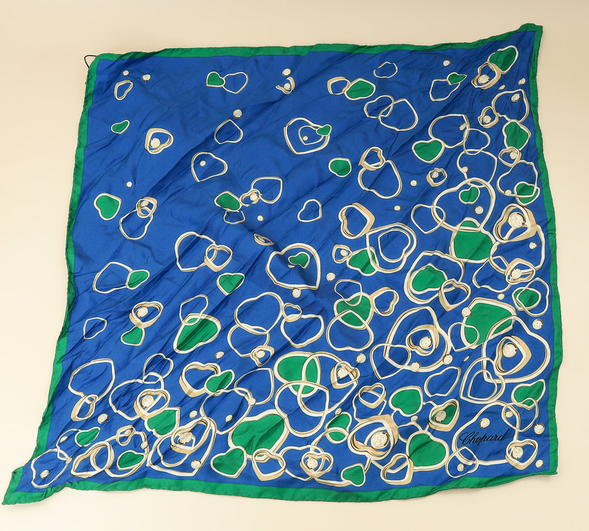 Chopard Multicolor Happy Hearts Silk Scarf