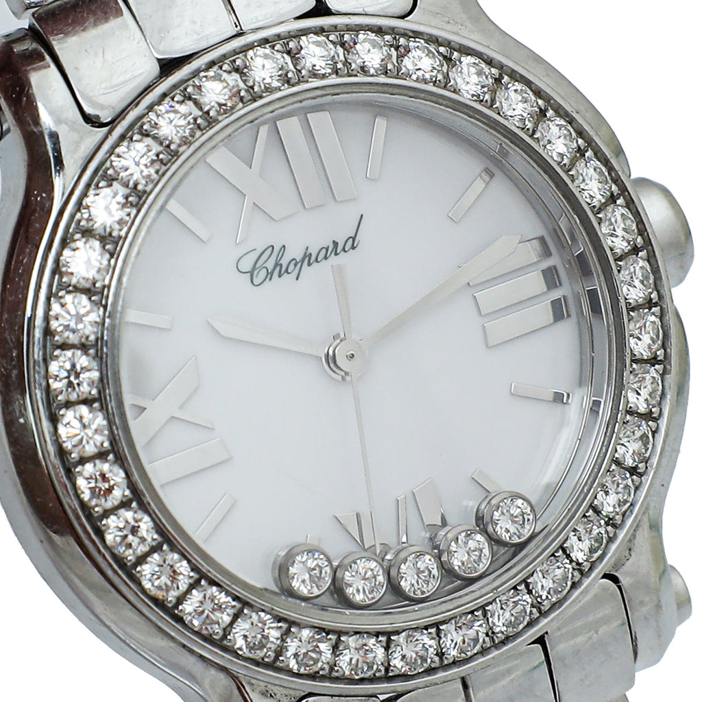 Chopard Stainless Steel Happy Sport 30mm Quartz Watch
