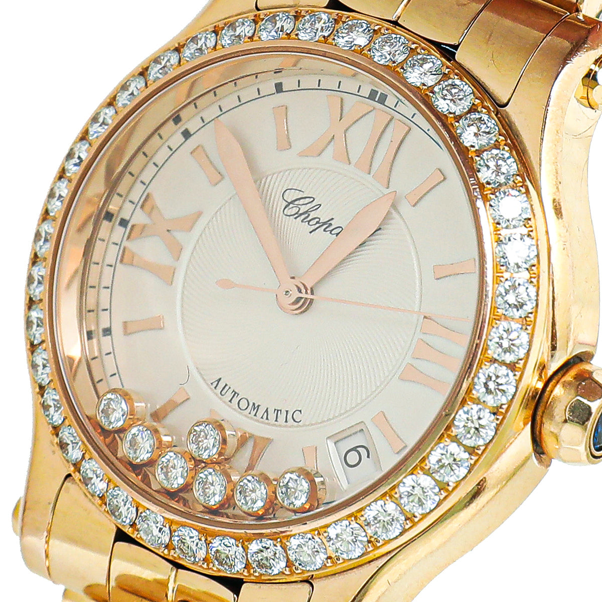Chopard 18K Yellow Gold Diamond "Happy Sport" Automatic 36mm Watch