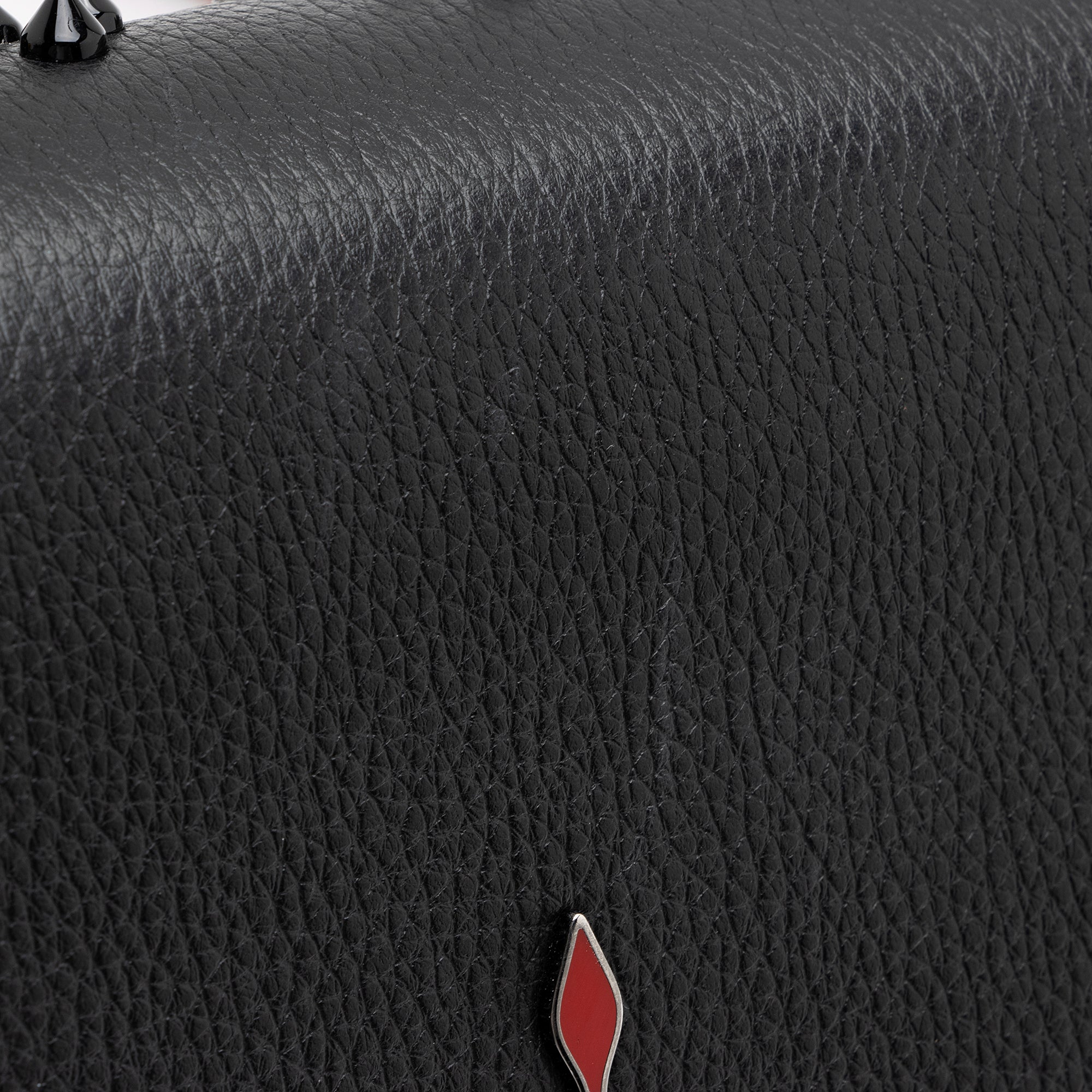 Christian Louboutin Calfskin Loubinthesky Spikes Paloma Clutch (SHF-23795)