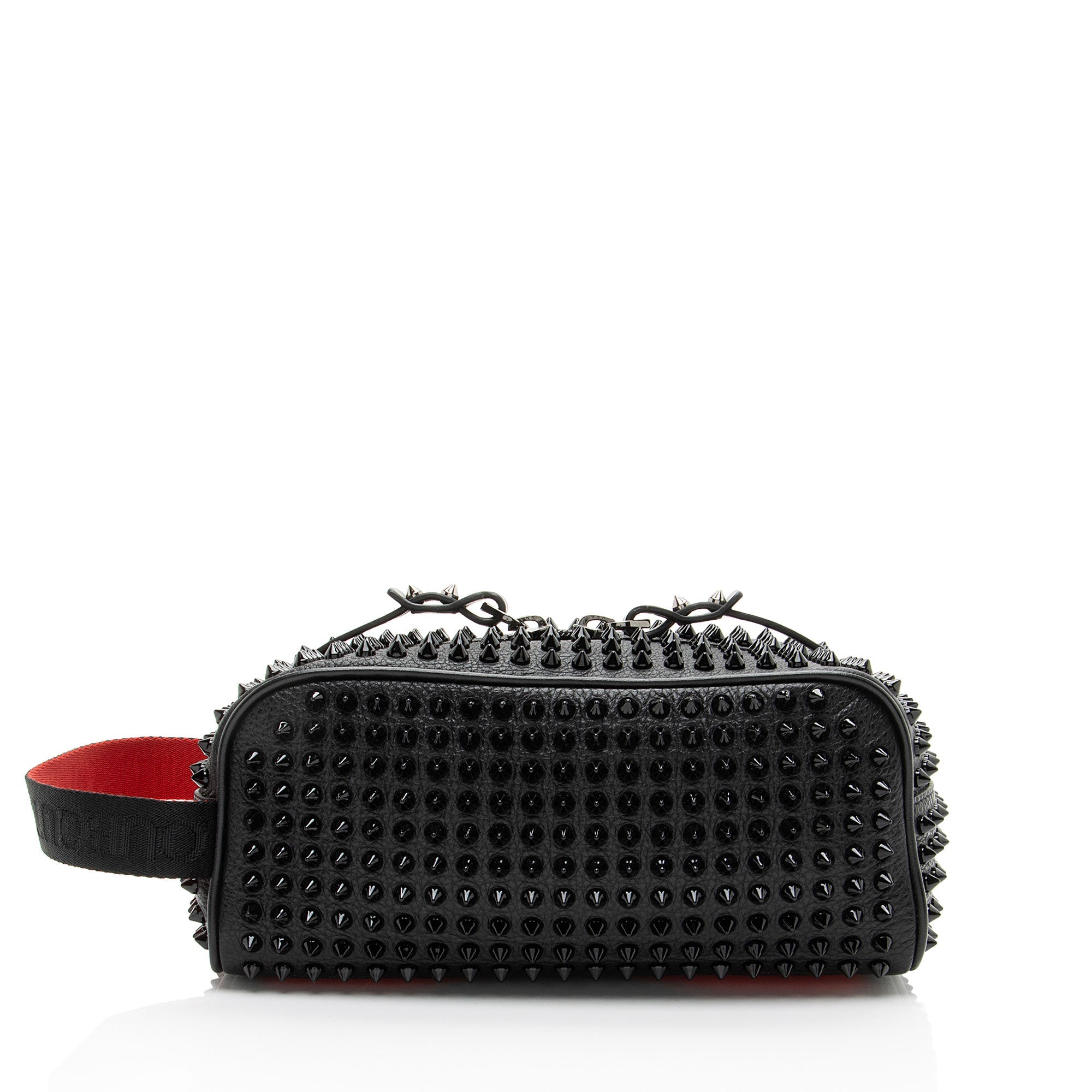 Christian Louboutin Calfskin Spiked Blaster Pouch