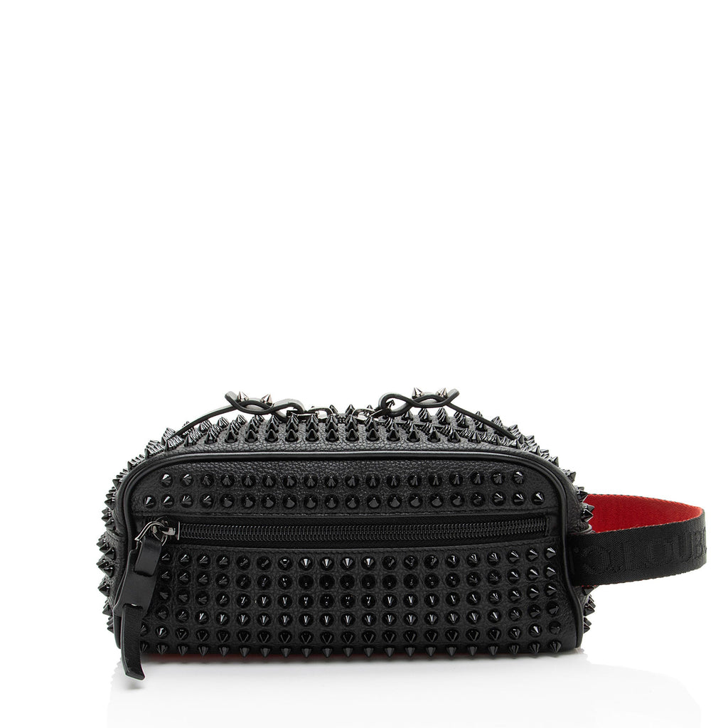 Christian Louboutin Calfskin Spiked Blaster Pouch