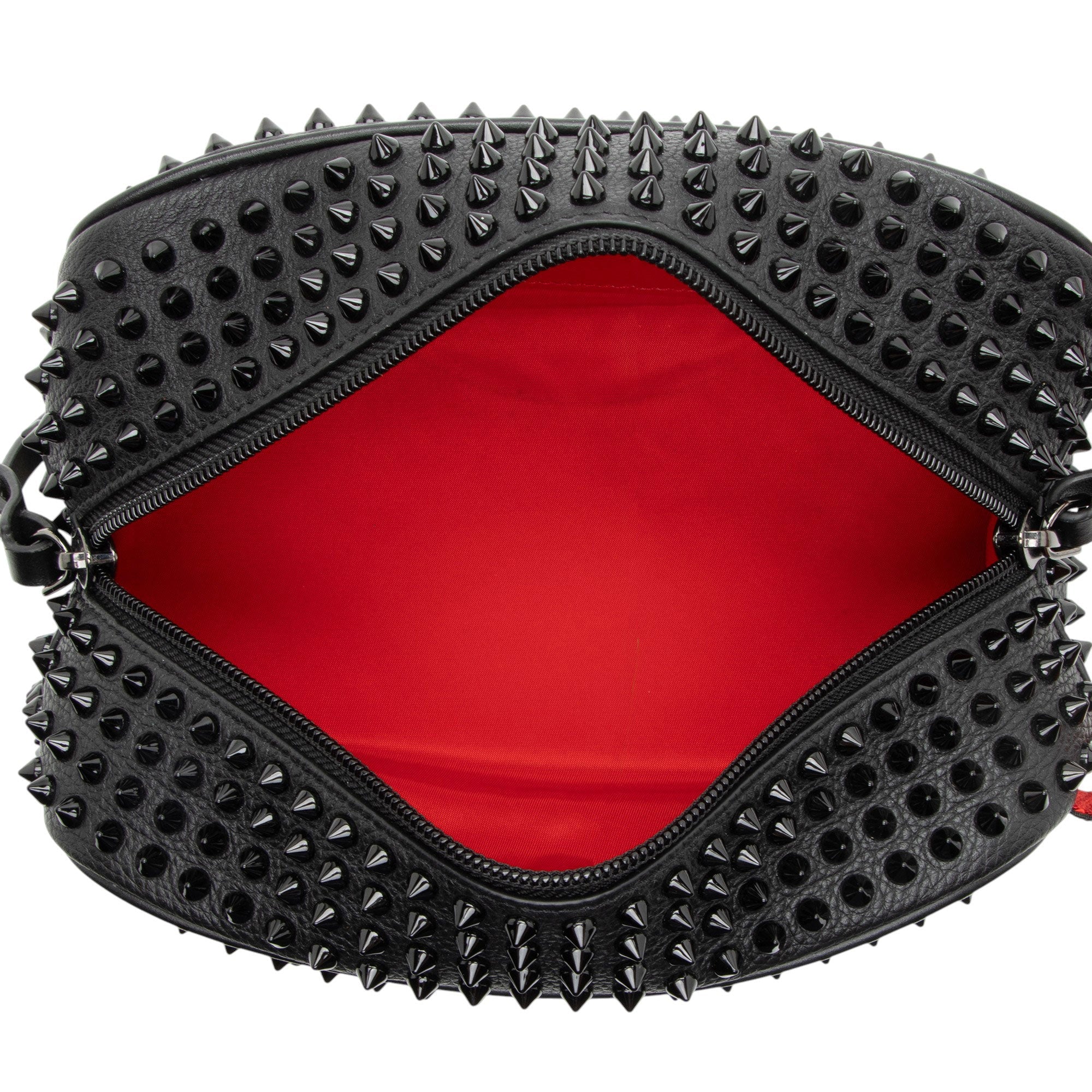 Christian Louboutin Calfskin Spiked Blaster Pouch