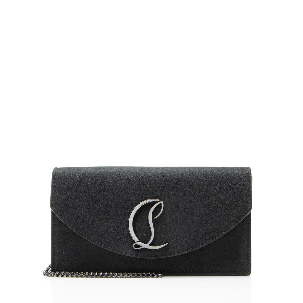 Christian Louboutin Glitter Leather Loubi54 Clutch