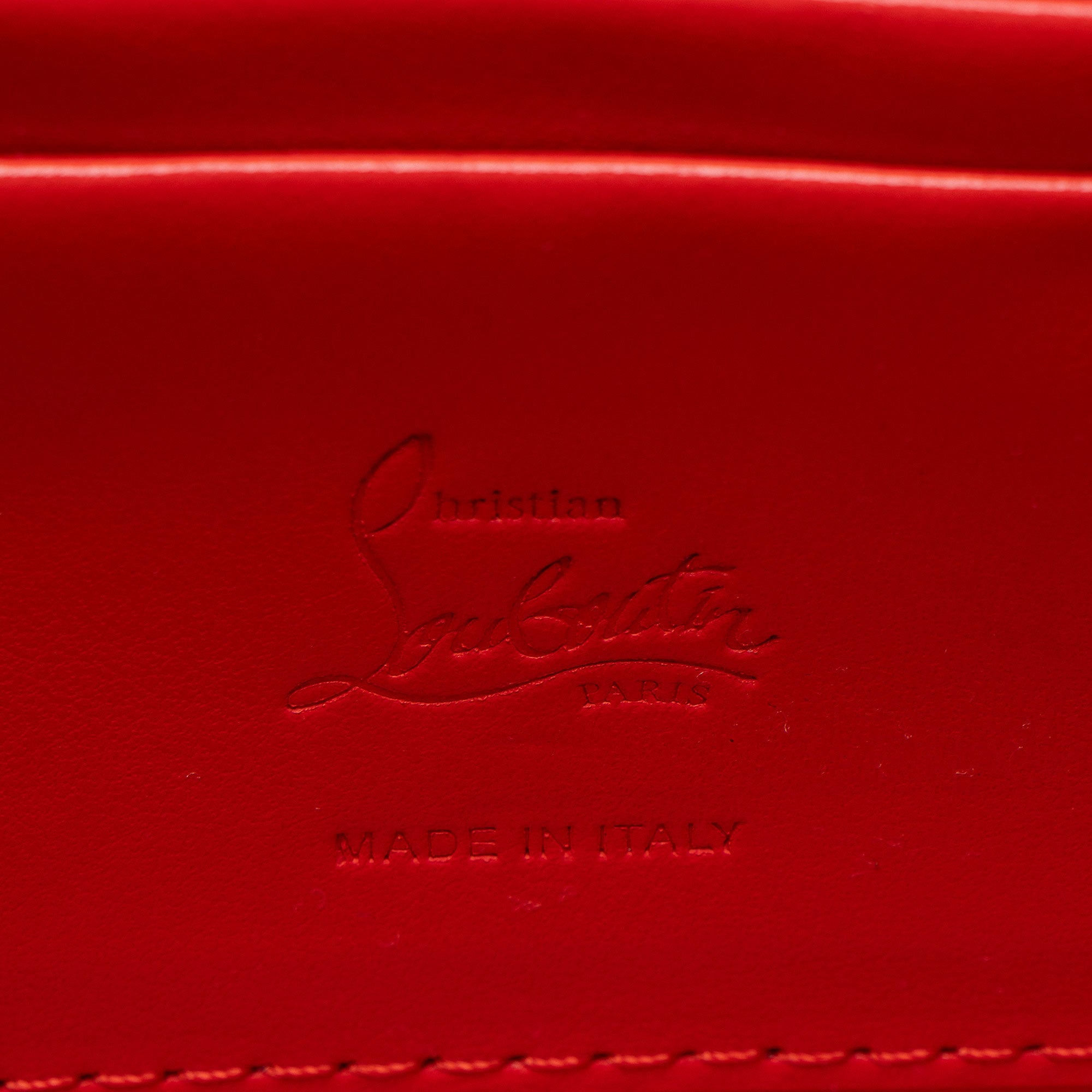 Christian Louboutin Glitter Leather Loubi54 Clutch