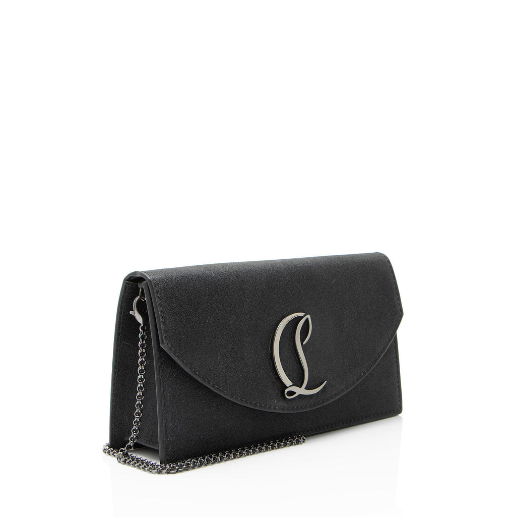 Christian Louboutin Glitter Leather Loubi54 Clutch
