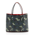 Christian Louboutin Leather Camo Studded Cabarock Large Tote