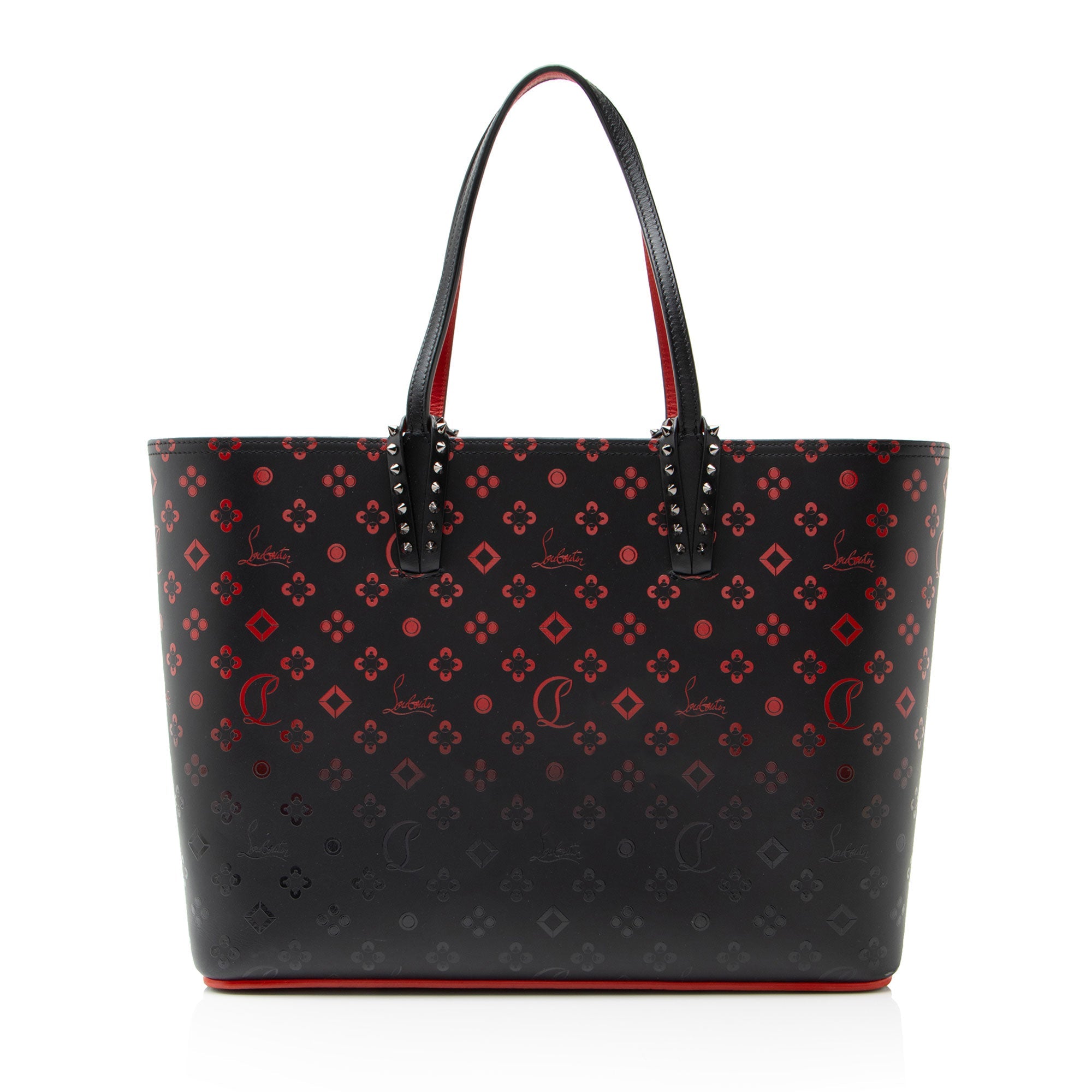 Christian Louboutin Leather Degrade Loubinthesky Spiked Cabata Tote