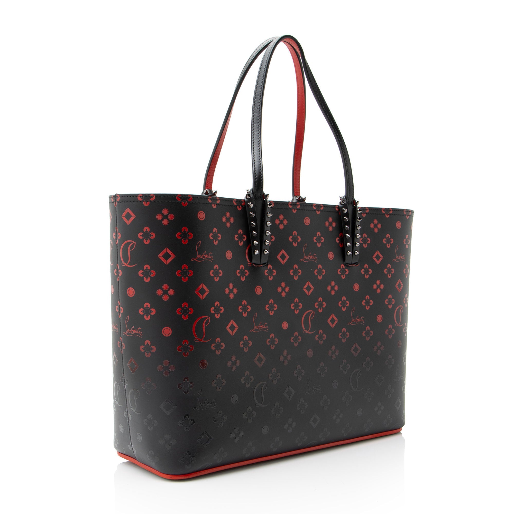 Christian Louboutin Leather Degrade Loubinthesky Spiked Cabata Tote
