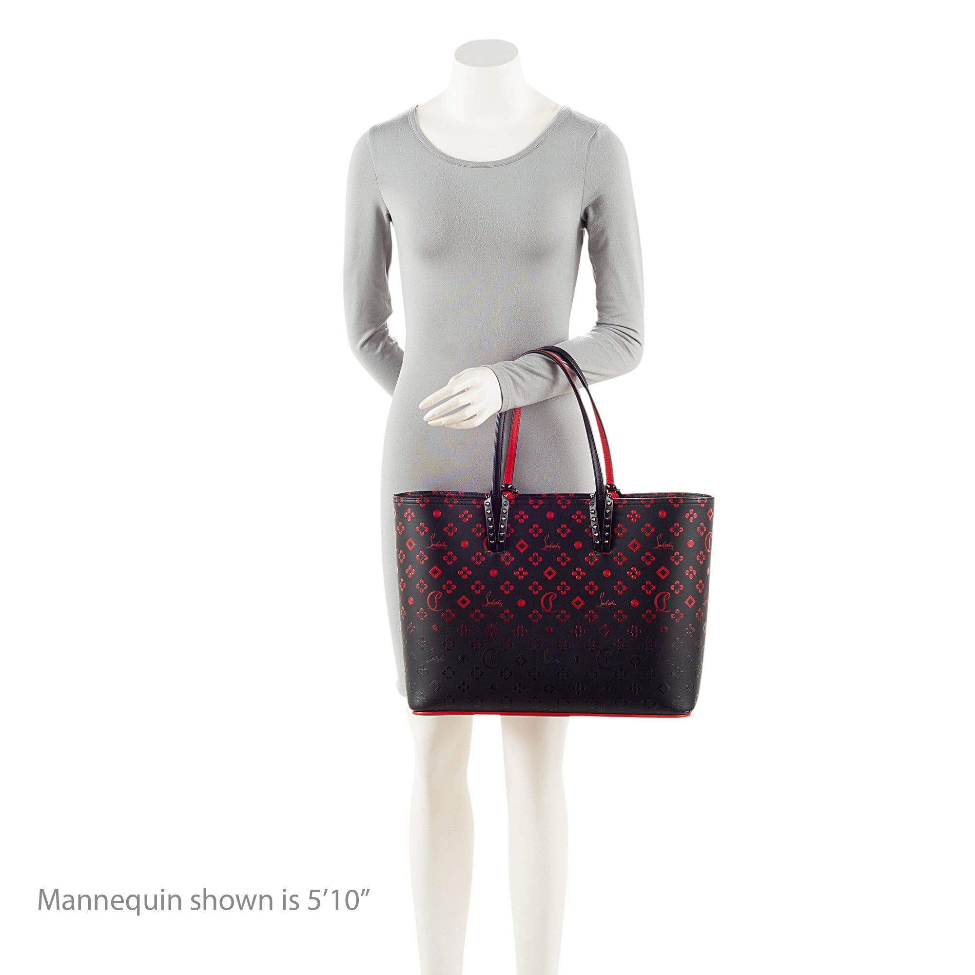 Christian Louboutin Leather Degrade Loubinthesky Spiked Cabata Tote