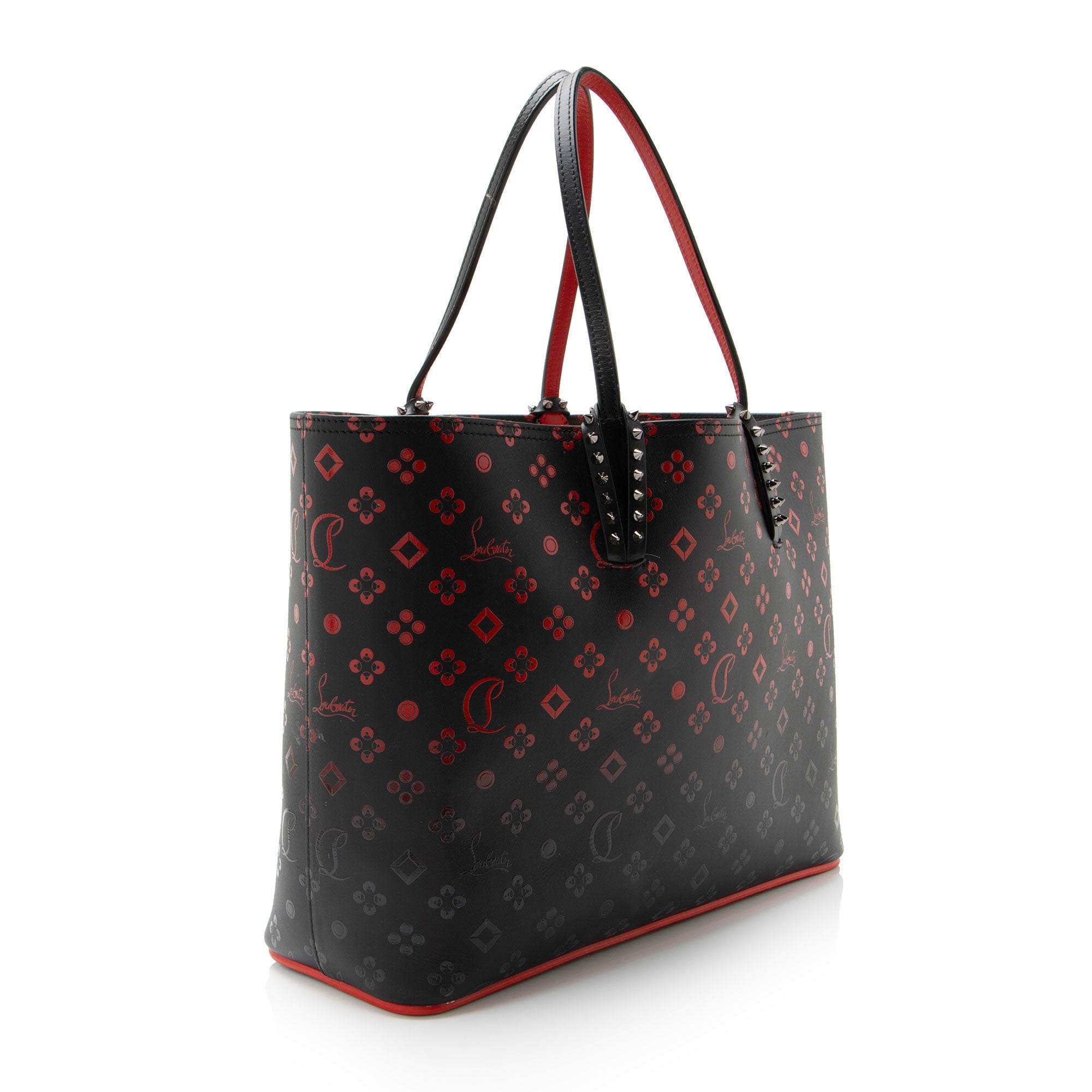 Christian Louboutin Leather Degrade Loubinthesky Spiked Cabata Tote