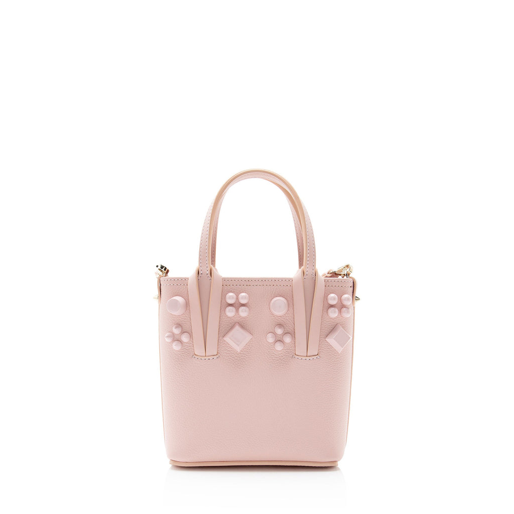 Christian Louboutin Leather Empire Spike Cabata N/S Mini Tote