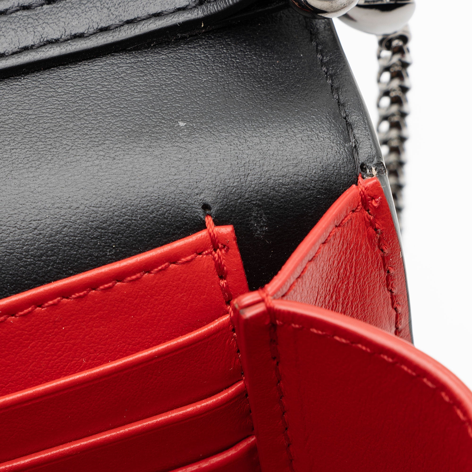 Christian Louboutin Leather Spiked Studs Paloma Wallet on Chain