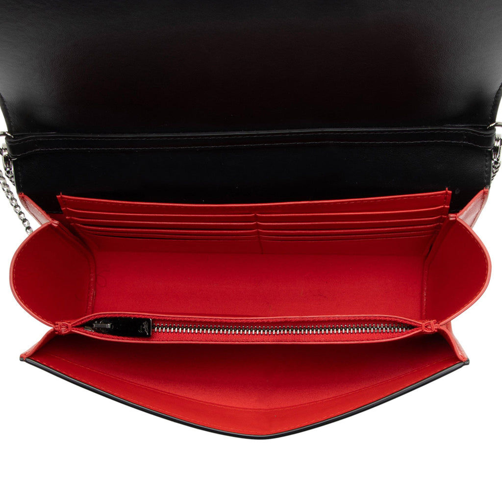 Christian Louboutin Leather Spiked Studs Paloma Wallet on Chain