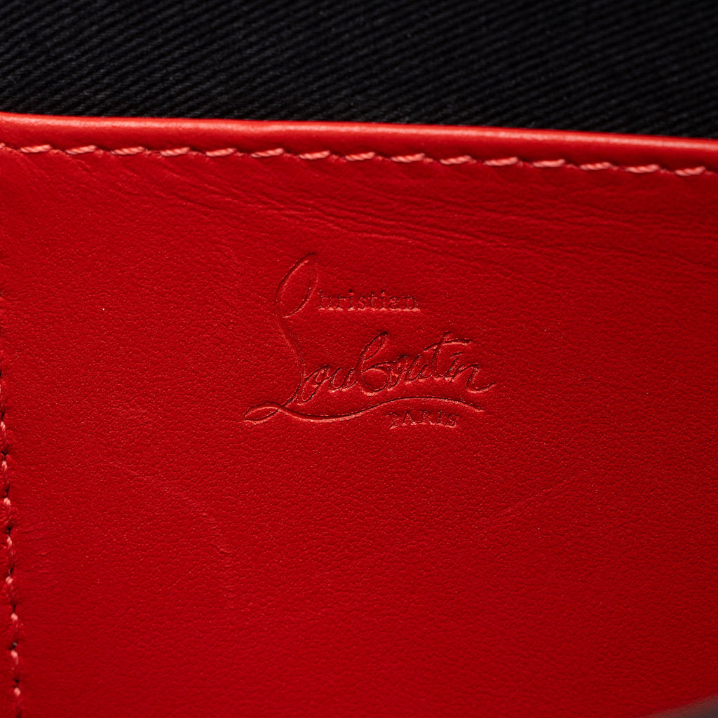 Christian Louboutin Leather Spiked Trictrac Portfolio Top Handle