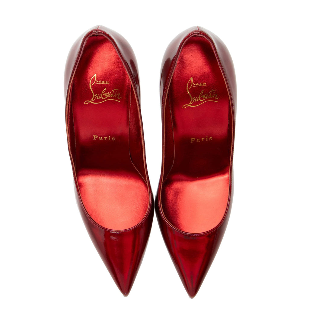Christian Louboutin Metallic Patent Leather So Kate Pumps - Size 6.5 / 36.5