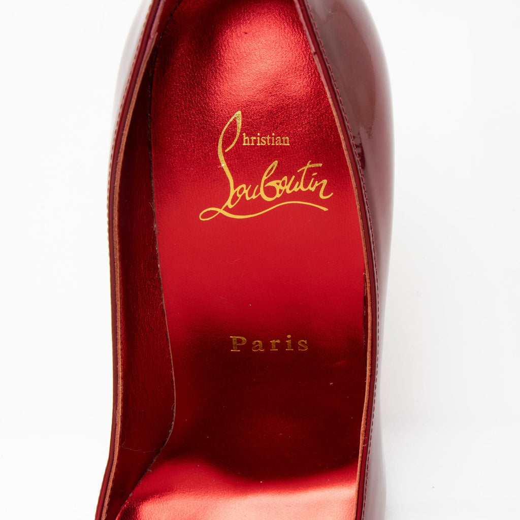 Christian Louboutin Metallic Patent Leather So Kate Pumps - Size 6.5 / 36.5