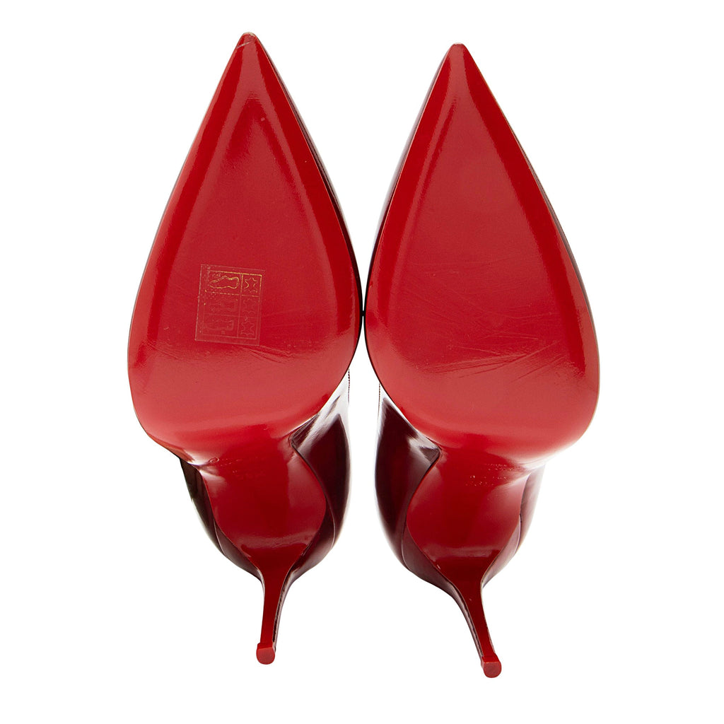 Christian Louboutin Metallic Patent Leather So Kate Pumps - Size 6.5 / 36.5
