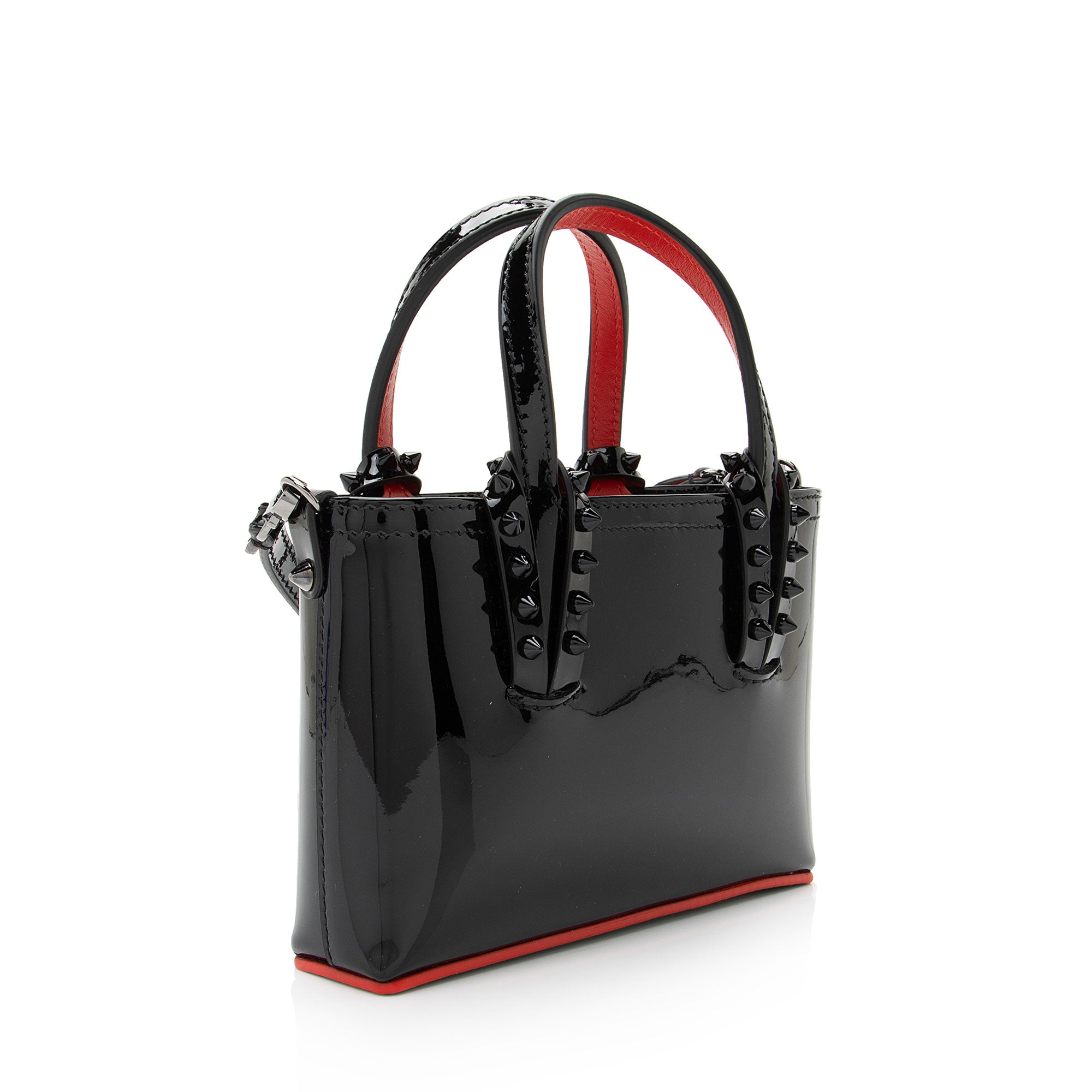 Christian Louboutin Patent Leather Cabata Mini Tote (SHF-JPmRvx)
