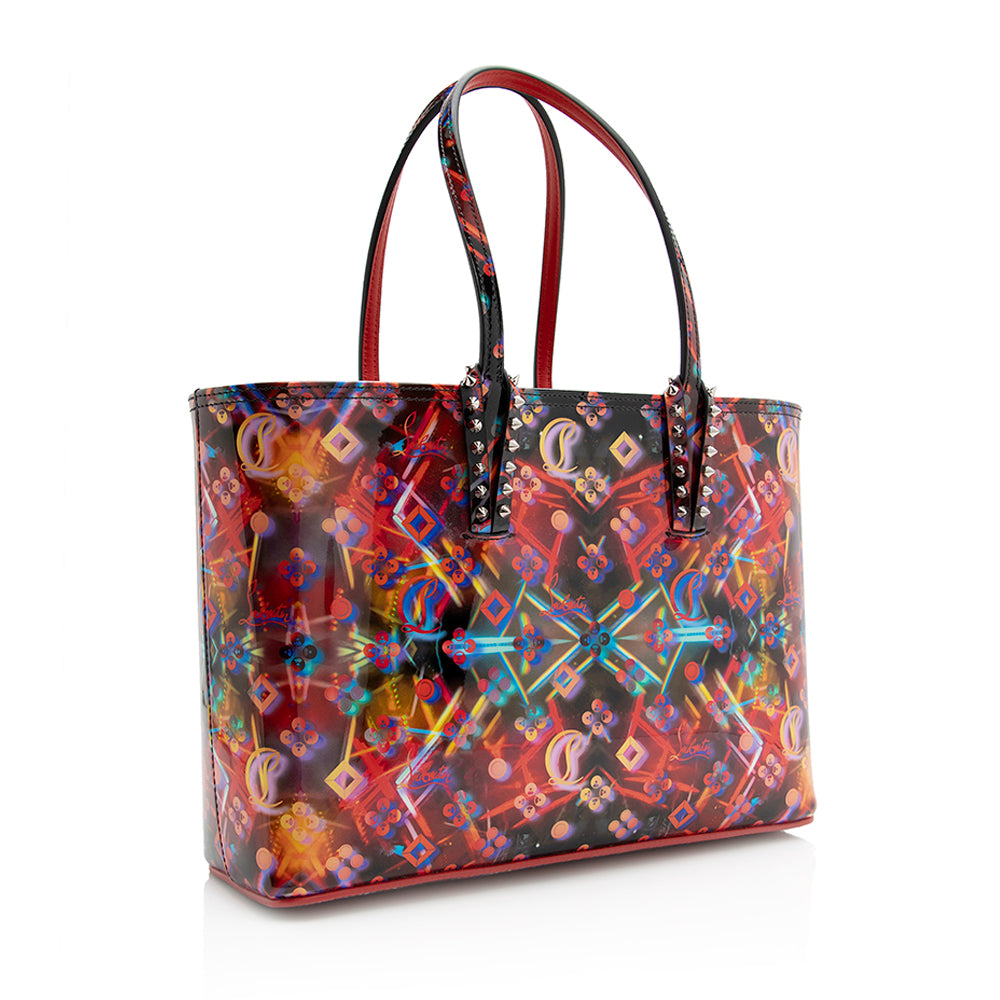 Christian Louboutin Patent Leather Discolaser Cabata Loubinthesky Small Tote (SHF-21342)