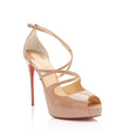 Christian Louboutin Patent Leather Holly Alta Peep Toe Pumps - Size 6.5 / 36.5