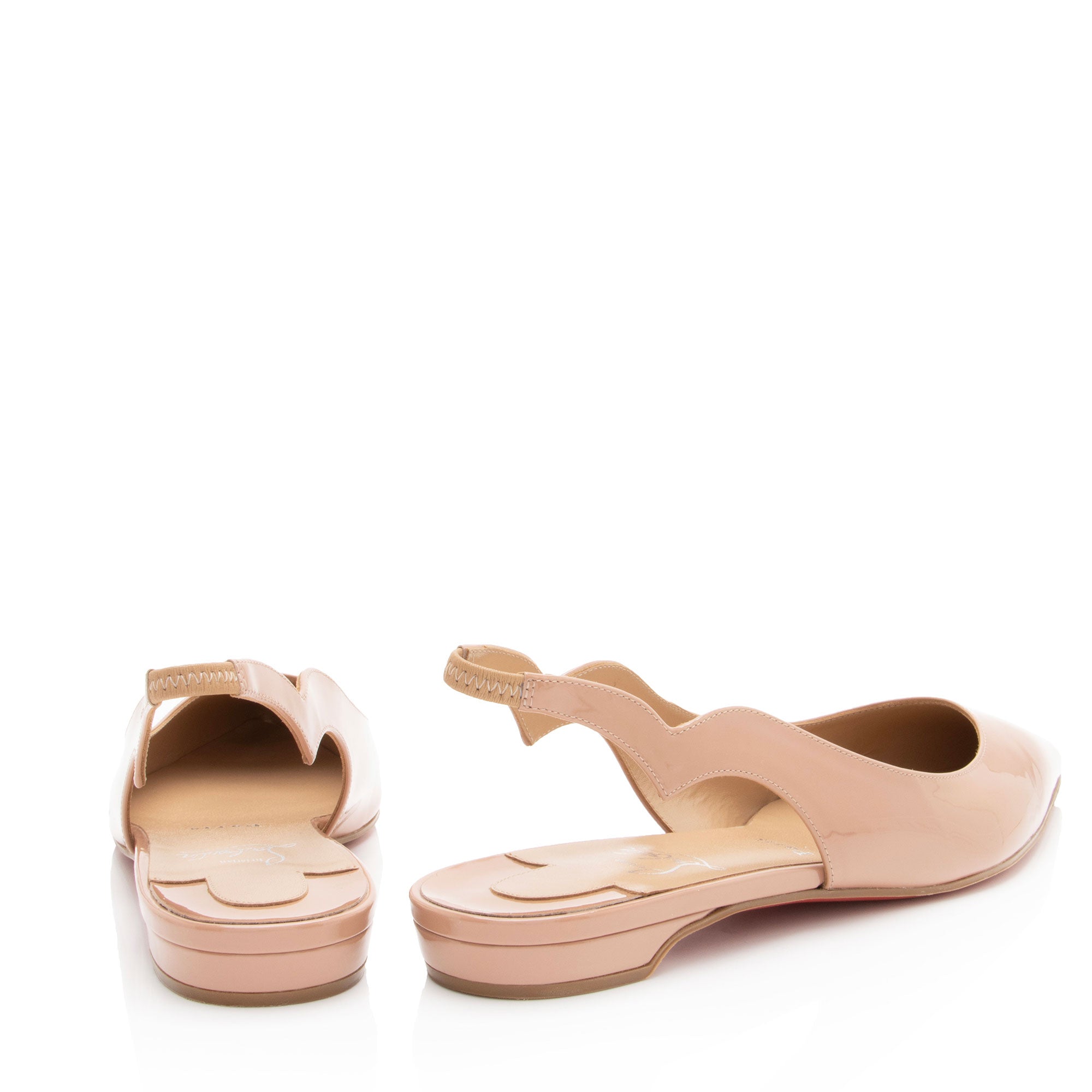 Christian Louboutin Patent Leather Hot Chickita Slingback Flats - Size 10 / 40