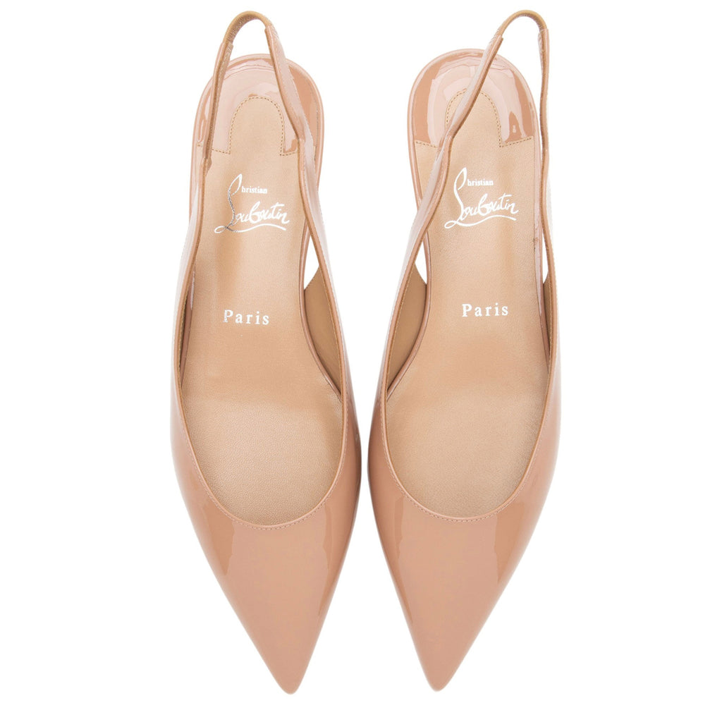 Christian Louboutin Patent Leather Hot Chickita Slingback Flats - Size 10 / 40