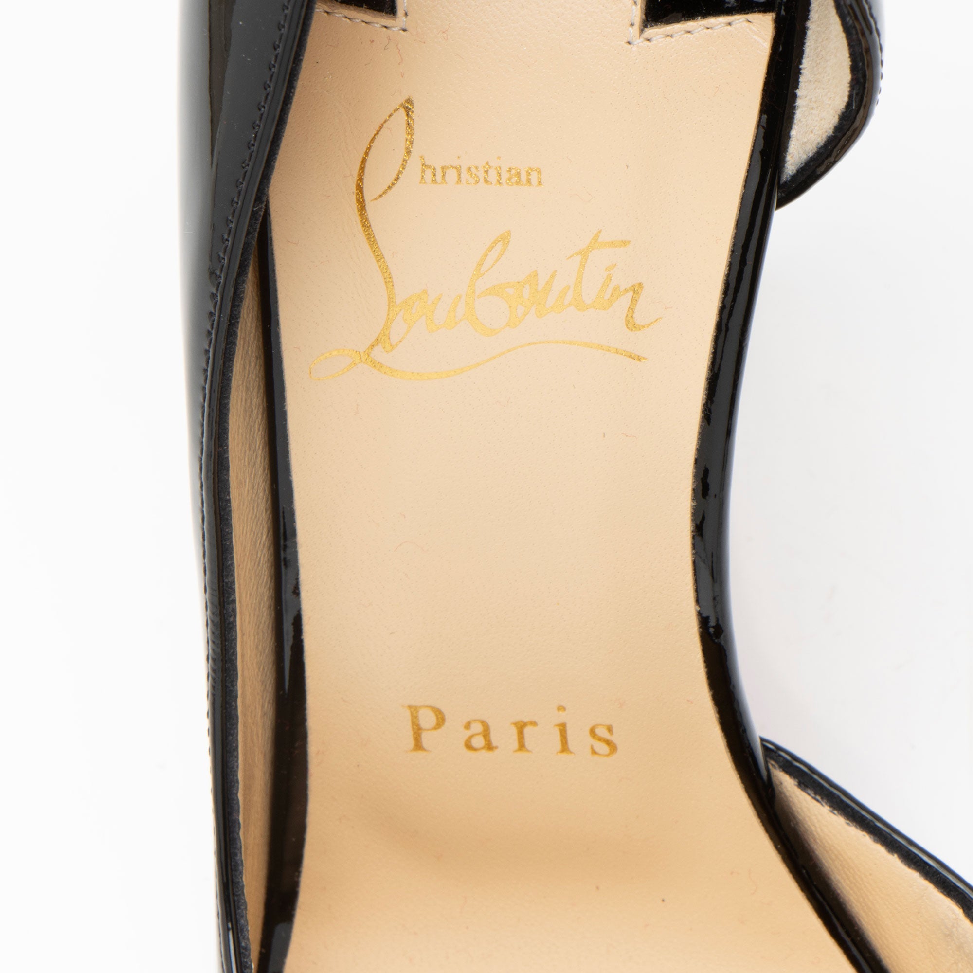 Christian Louboutin Patent Leather Iriza d'Orsay Pumps - Size 7 / 37