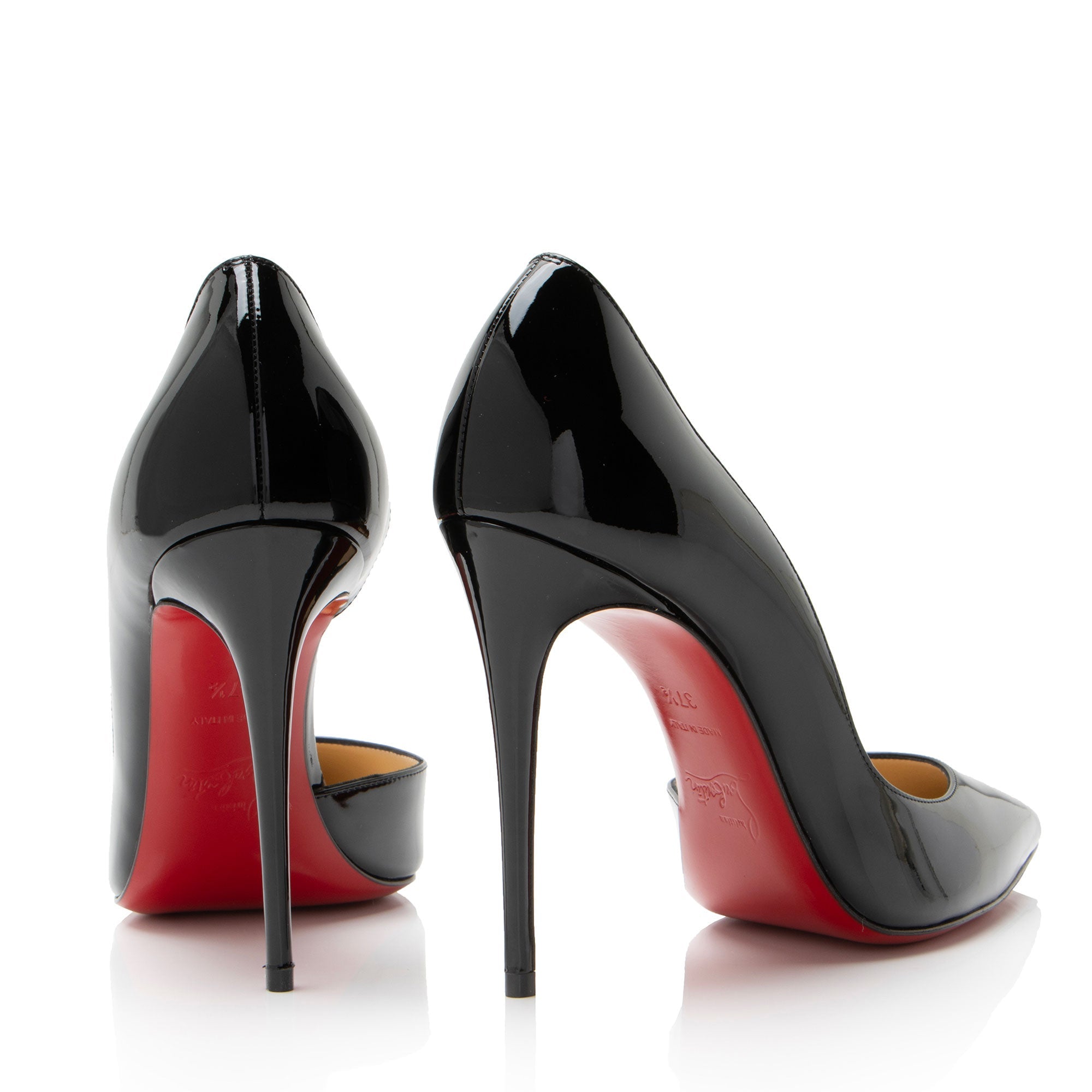 Christian Louboutin Patent Leather Iriza d'Orsay Pumps - Size 7.5 / 37.5