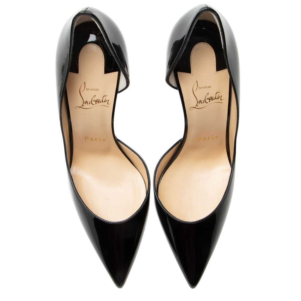 Christian Louboutin Patent Leather Iriza d'Orsay Pumps - Size 7.5 / 37.5