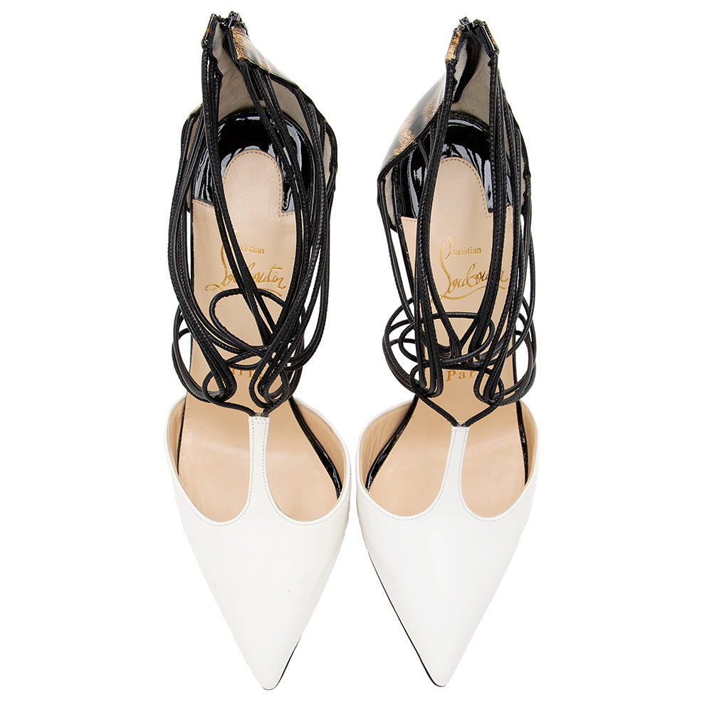 Christian Louboutin Patent Leather Leopard Confusa Pumps - Size 6.5 / 36.5 (SHF-18731)