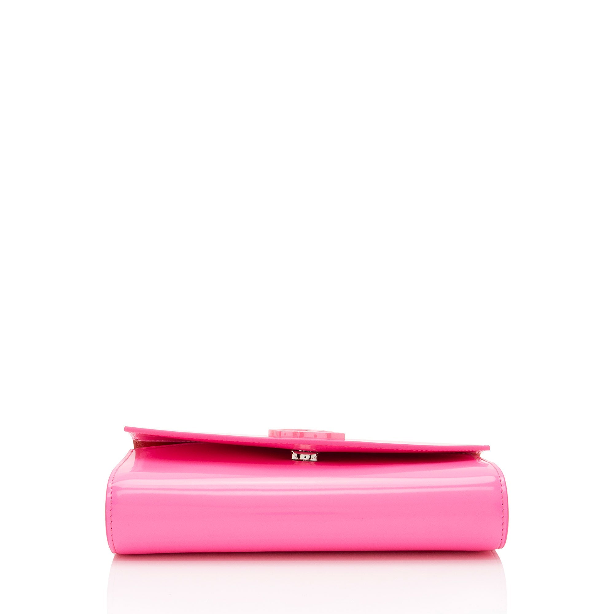 Christian Louboutin Patent Leather Loubi154 Chain Wallet