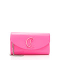 Christian Louboutin Patent Leather Loubi154 Chain Wallet