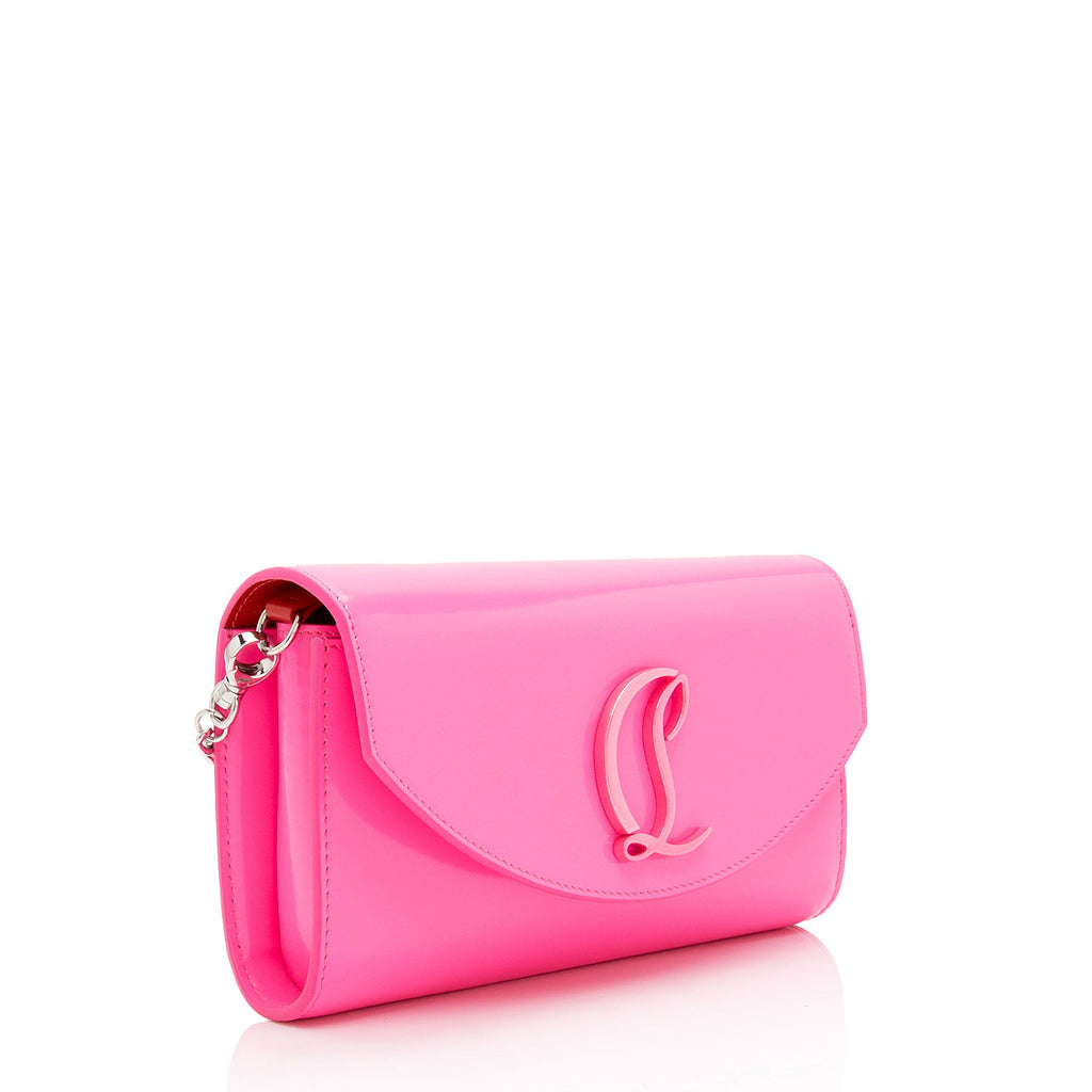 Christian Louboutin Patent Leather Loubi154 Chain Wallet