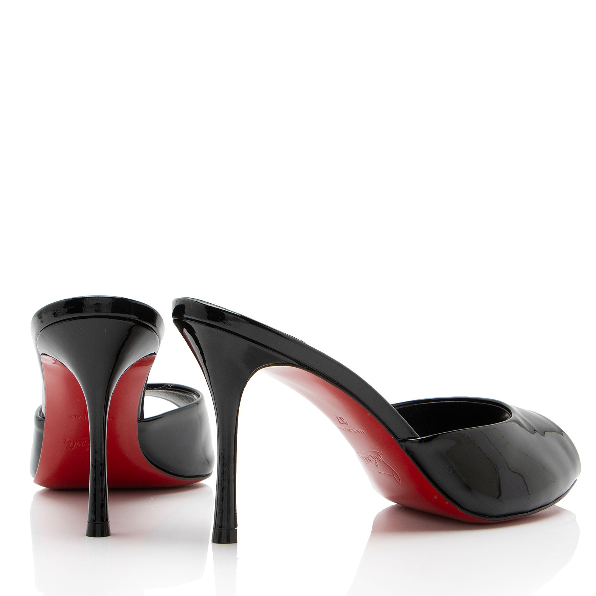 Christian Louboutin Patent Leather Me Dolly Mules - Size 7 / 37