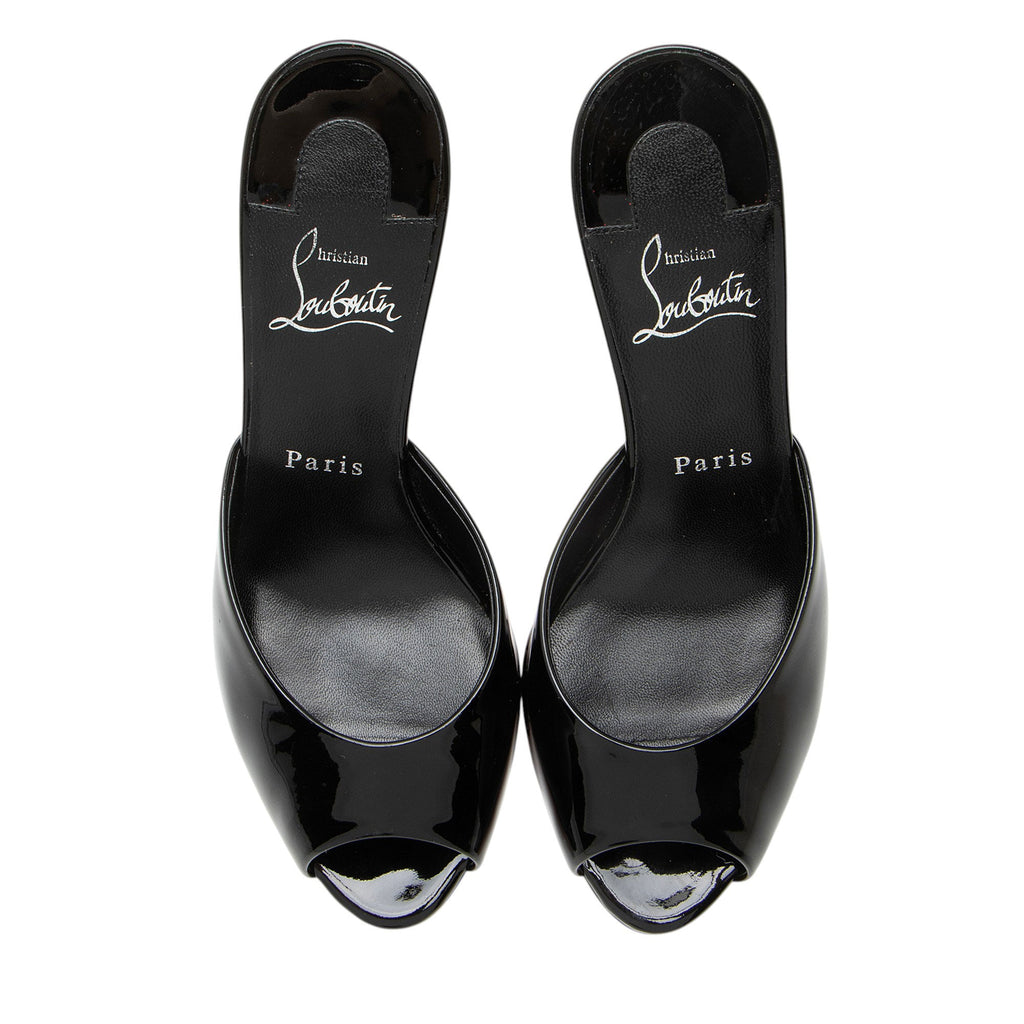 Christian Louboutin Patent Leather Me Dolly Mules - Size 7 / 37