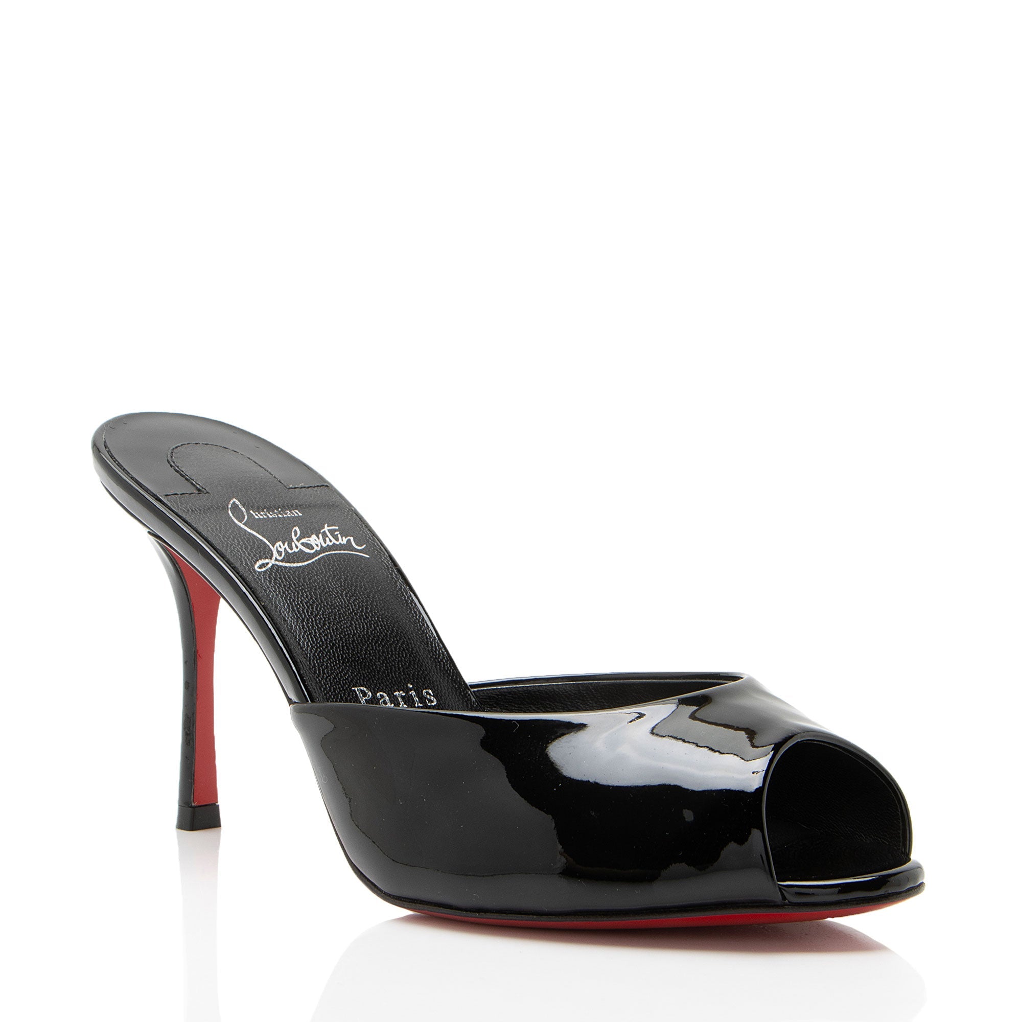 Christian Louboutin Patent Leather Me Dolly Mules - Size 7 / 37