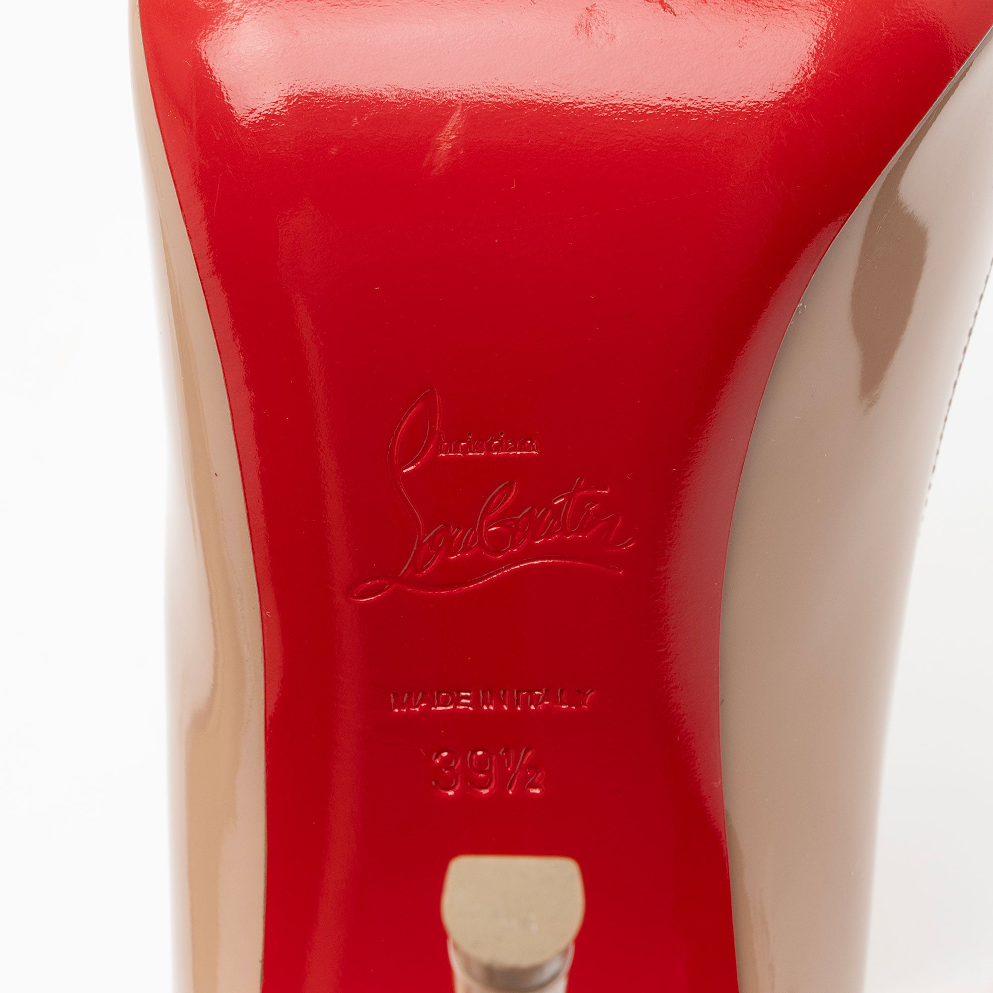 Christian Louboutin Patent Leather Merci Allen 100mm Pumps - Size 9.5 / 39.5 (SHF-q7eia0)