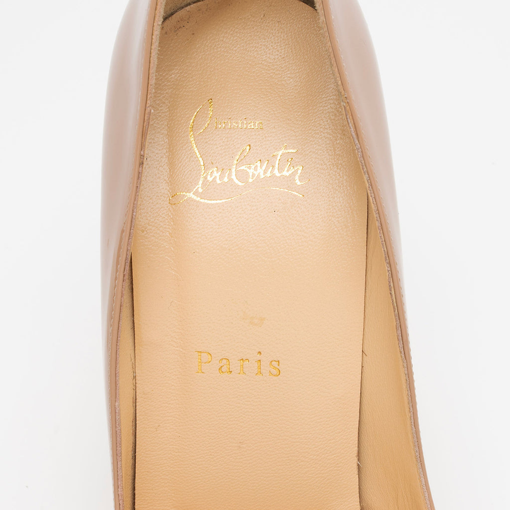 Christian Louboutin Patent Leather Merci Allen 100mm Pumps - Size 9.5 / 39.5 (SHF-q7eia0)