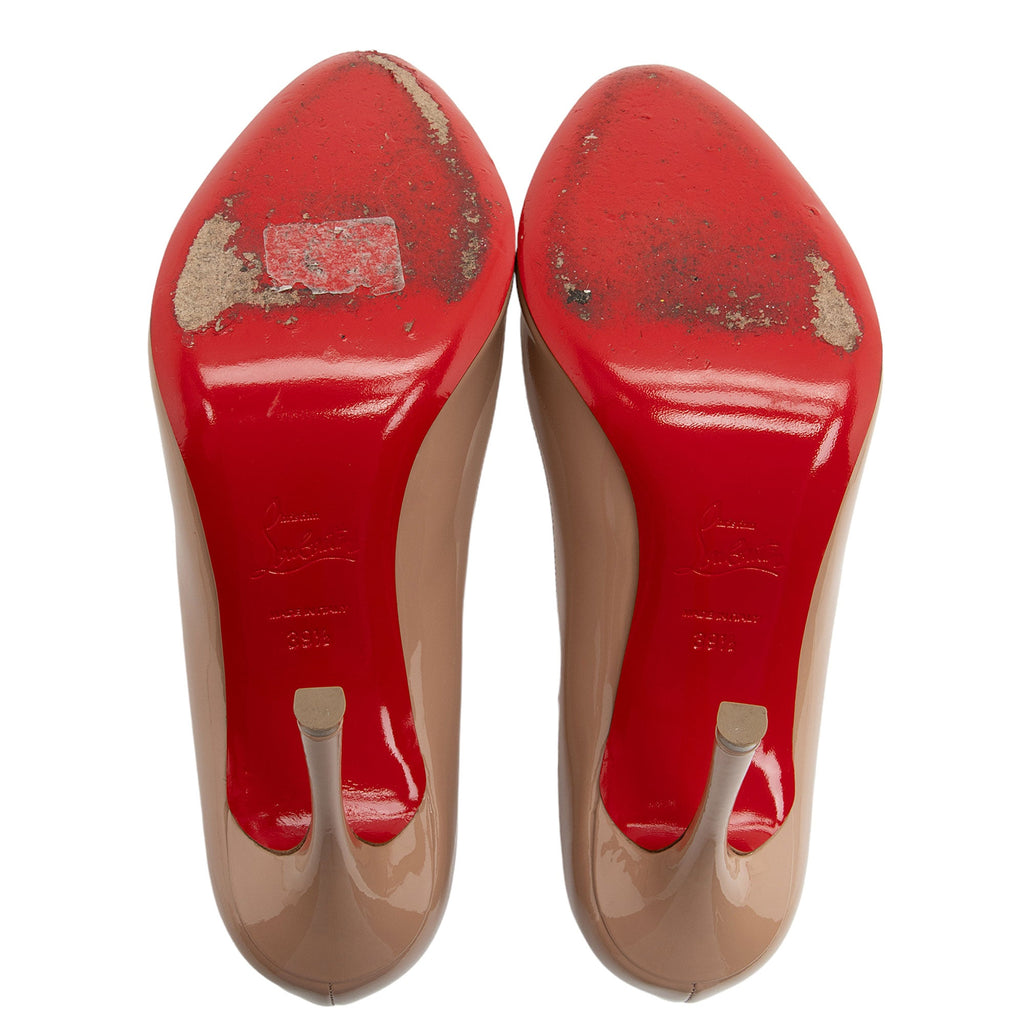 Christian Louboutin Patent Leather Merci Allen 100mm Pumps - Size 9.5 / 39.5 (SHF-q7eia0)