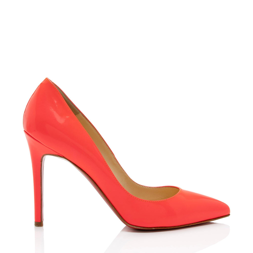 Christian Louboutin Patent Leather Pigalle Follies 100 Pumps - Size 8.5 / 38.5 (SHF-02jyqX)