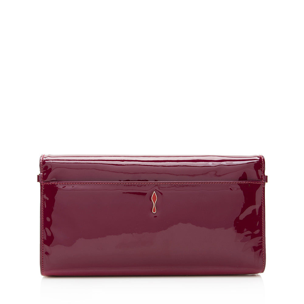 Christian Louboutin Patent Leather Riviera Clutch (SHF-19864)